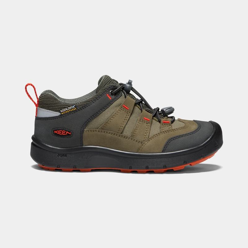 Keen Hikeport Waterproof - Çocuk Spor Ayakkabı - Zeytin Yeşili/Siyah - Turkey (296571XWV)